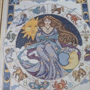 Zodiac Muse Design Works Horoscope Astrology Wall Art Cross-Stitch Kit 9886